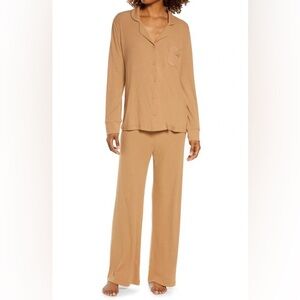 SKIMS Soft Lounge Rib Sleep Set Camel Women's Size Large